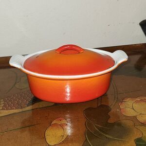 Vintage Descoware Mini Casserole Enameled Pot